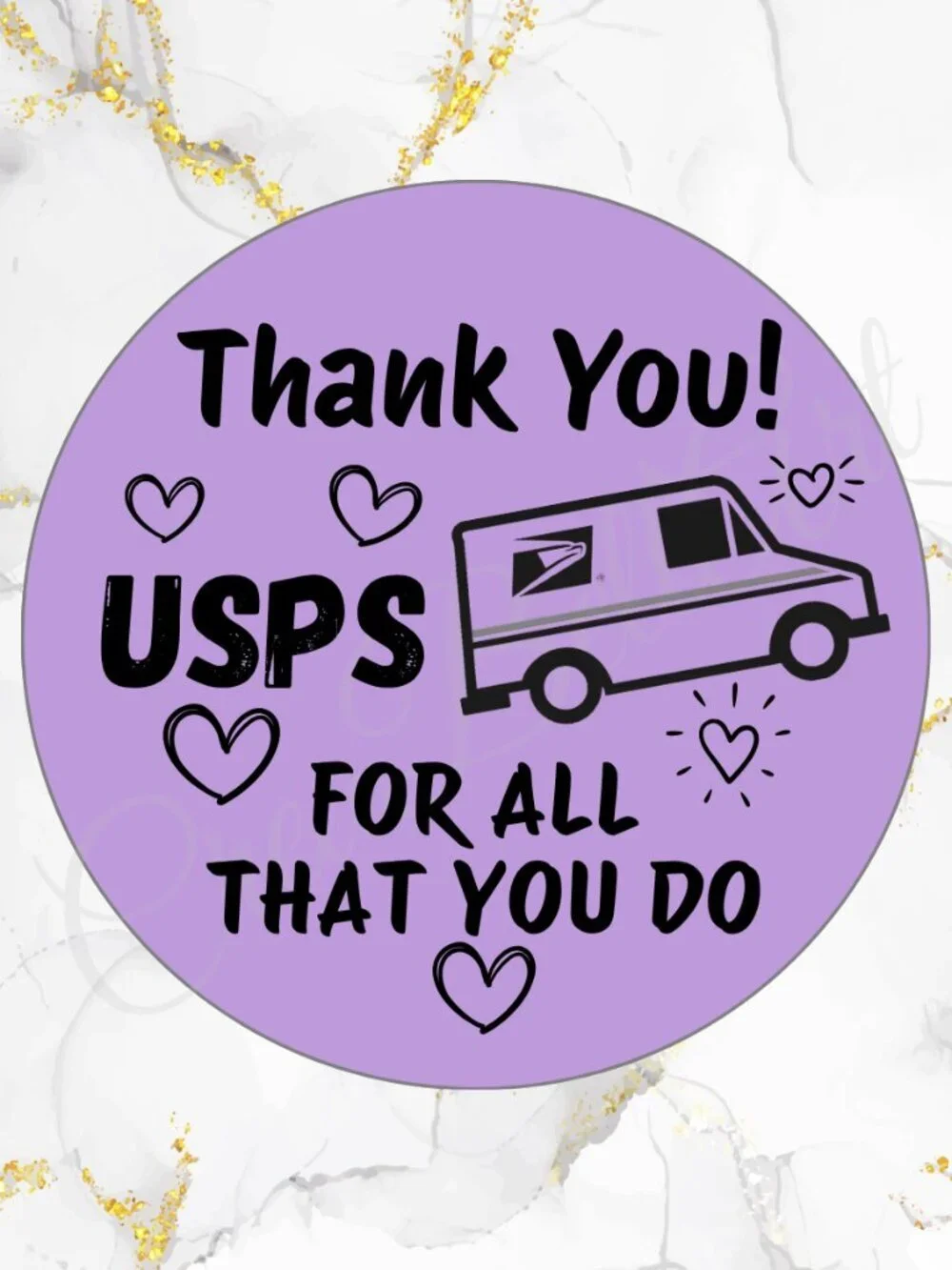 100 USPS Thank you Stickers  Thermal Stickers 2 inch